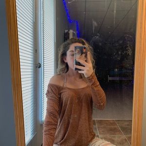 Tan shirt